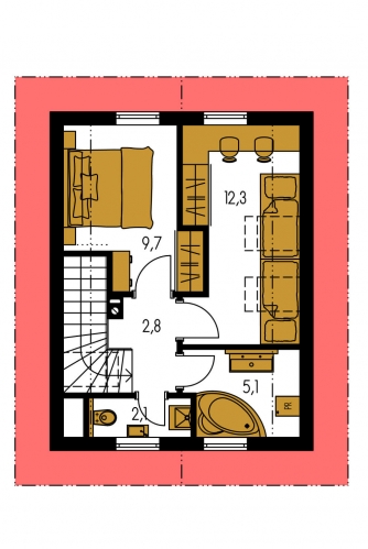 Grundriss des Obergeschosses - ZEN 2